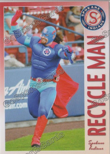 2013 Spokane Indians Recycle Man