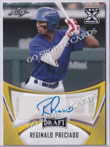 2021 Leaf Draft BA-RP2 Reginald Preciado XRC Autograph Gold