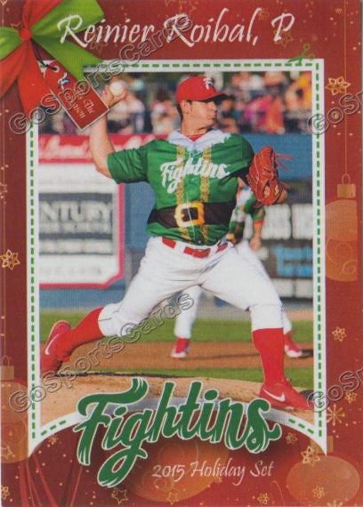 2015 Reading Fightins Phillies Holiday Xmas Reinier Roibal