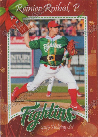 2015 Reading Fightins Phillies Holiday Xmas Reinier Roibal