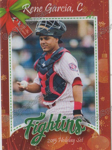 2015 Reading Fightins Phillies Holiday Xmas Rene Garcia