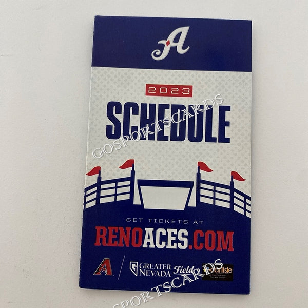 2023 Reno Aces Pocket Schedule