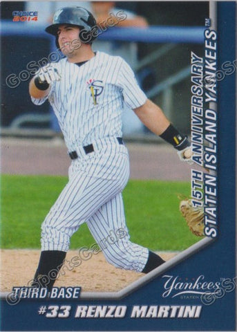 2014 Staten Island Yankees Renzo Martini