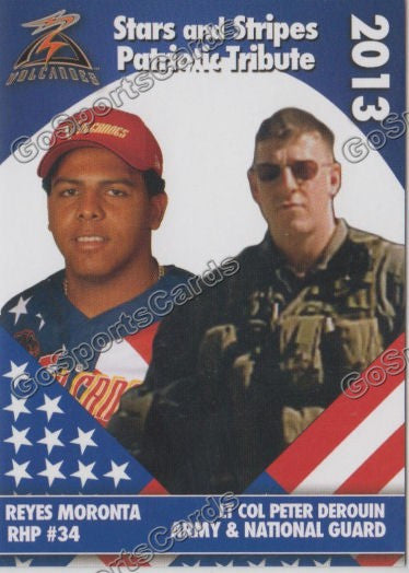 2013 Salem Keizer Volcanoes Stars and Stripes SGA Reyes Moronta