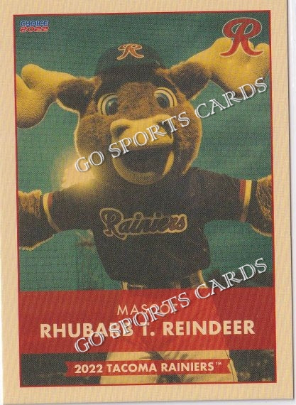 2022 Tacoma Rainiers Rhubarb T Reindeer Mascot