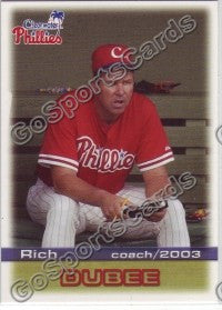 2003 Clearwater Phillies Rich Dubee