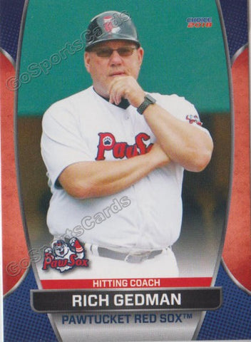 2018 Pawtucket Red Sox Rich Gedman