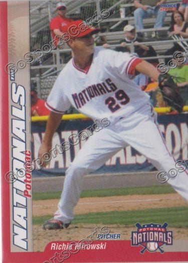 2013 Potomac Nationals Richie Mirowski