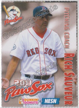 2011 Pawtucket Red Sox Dunkin Donuts Rich Sauveur