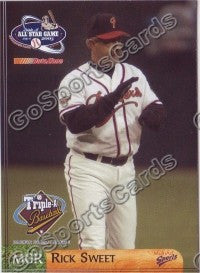 2003 Pacific Coast League All-Star Multi-Ad Rick Sweet MGR
