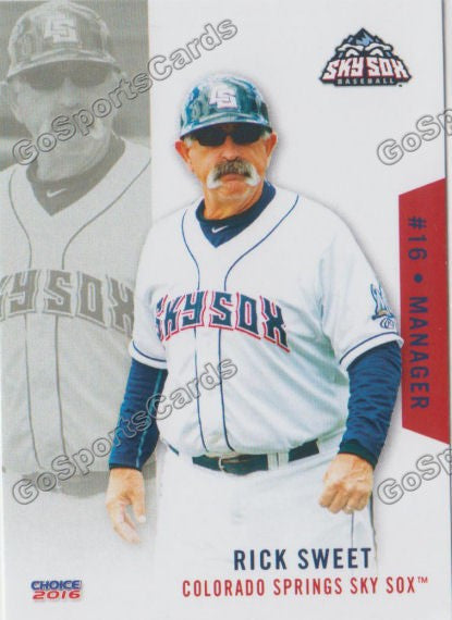2016 Colorado Springs Sky Sox Rick Sweet
