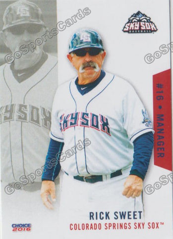 2016 Colorado Springs Sky Sox Rick Sweet