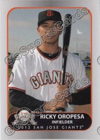 2012 San Jose Giants Ricky Oropesa