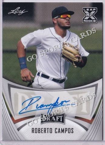 2021 Leaf Draft BA-RC3 Roberto Campos XRC Autograph