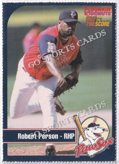 2003 Pawtucket Red Sox Dunkin Donuts SGA Robert Person