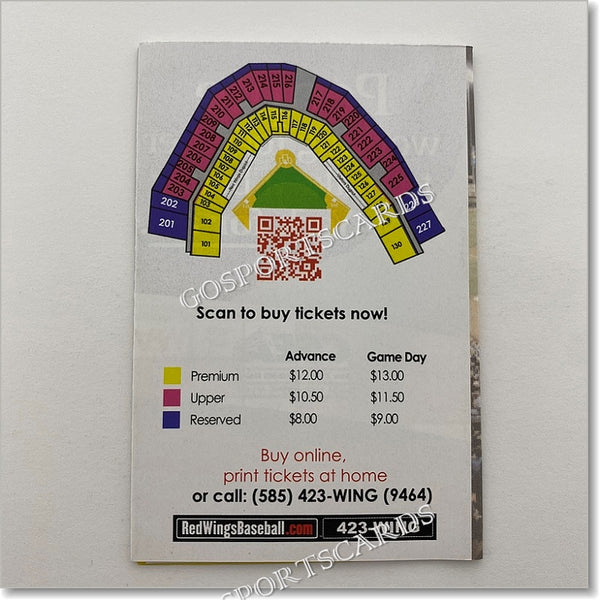 2016 Rochester Red Wings Pocket Schedule
