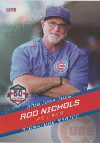 2018 Iowa Cubs Rod Nicols