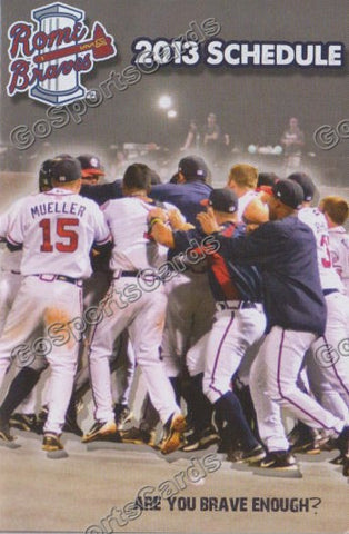 2013 Rome Braves Pocket Schedule