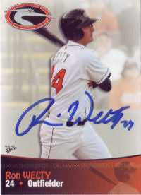 Ronnie Ron Welty 2009 Delmarva Shorebirds (Autograph)