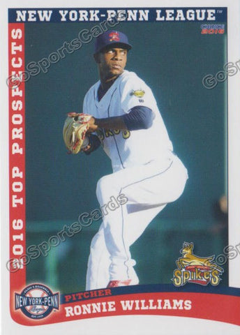 2016 New York Penn League Top Prospect NYPL Ronnie Williams