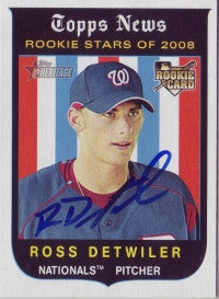Ross Detwiler 2008 Topps Heritage (Autograph)