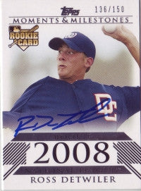 Ross Detwiler 2008 Topps Moments & Milestones 136/150 (Autograph)