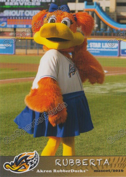 2016 Akron Aeros Rubberta Mascot