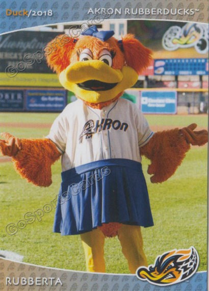 2018 Akron Rubber Ducks Rubberta Mascot