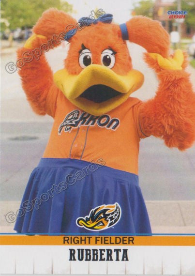 2021 Akron RubberDucks Rubberta Mascot