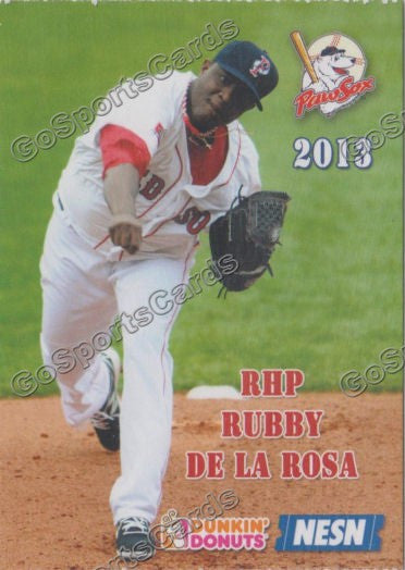 2013 Pawtucket Red Sox SGA Dunkin Donuts Rubby De La Rosa