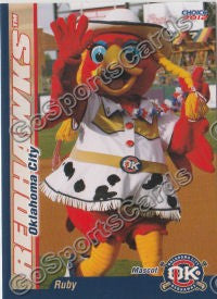 2012 Oklahoma City Redhawks Ruby Mascot