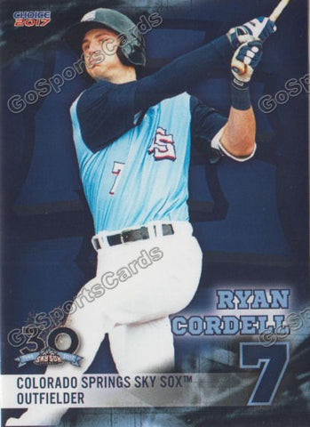 2017 Colorado Springs Sky Sox Ryan Cordell