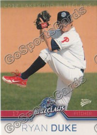 2012 Lakewood BlueClaws Ryan Duke
