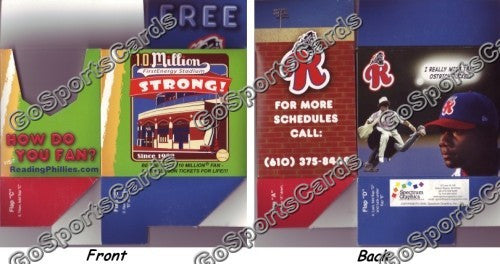 2007 Reading Phillies Pocket Schedule Box (Ryan Howard)