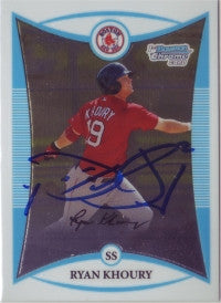 Ryan Khoury 2008 Bowman Chrome Prospects (Autograph)