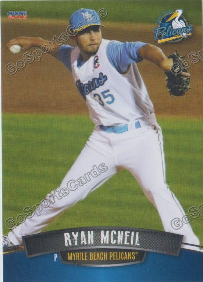 2016 Myrtle Beach Pelicans Ryan McNeil
