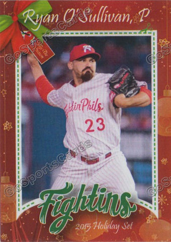 2015 Reading Fightins Phillies Holiday Xmas Ryan O'Sullivan