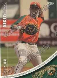 2012 Greensboro Grasshoppers Ryan Rieger