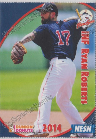 2014 Pawtucket Red Sox SGA Dunkin Donuts Ryan Roberts