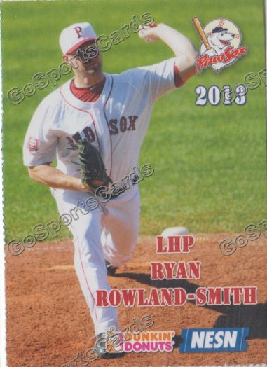 2013 Pawtucket Red Sox SGA Dunkin Donuts Ryan Rowland Smith