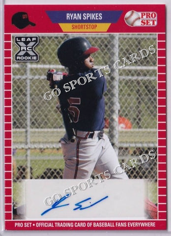 2021 Leaf Pro Set PS-RS3 Ryan Spikes XRC Autograph Red