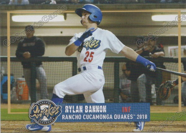 2018 Rancho Cucamonga Quakes Rylan Bannon