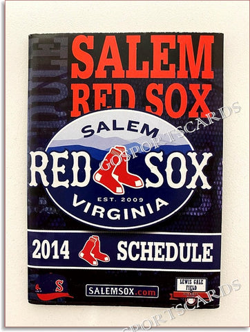 2014 Salem Red Sox Pocket Schedule