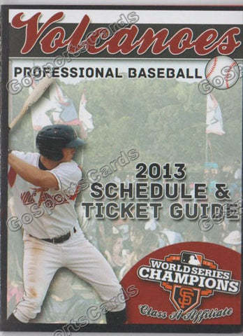 2013 Salem Keizer Volcanoes Pocket Schedule