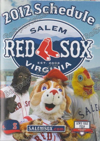 2012 Salem Red Sox Pocket Schedule