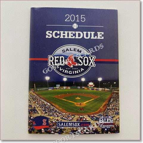 2015 Salem Red Sox Pocket Schedule