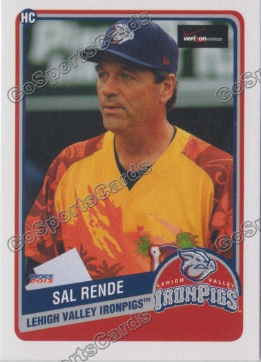 2013 Lehigh Valley IronPigs SGA 2nd Sal Rende