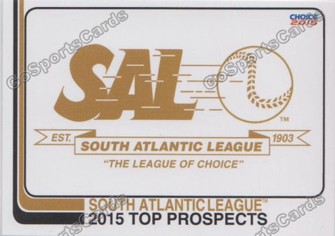 2015 South Atlantic League Top Prospect SAL Header Checklist