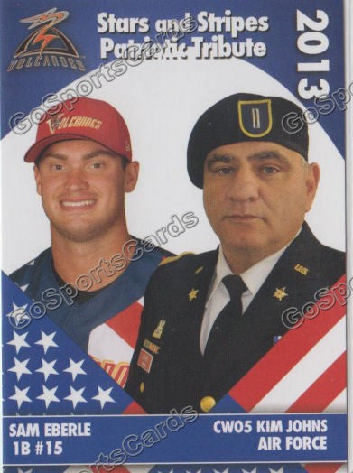 2013 Salem Keizer Volcanoes Stars and Stripes SGA Sam Eberle