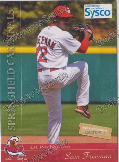 2012 Springfield Cardinals SGA Sam Freeman